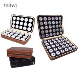 Meshes Portable Gemstone Collector Zipper Sac Charms Colorful Gems Afficher la boîte ronde Conteneur de rangement