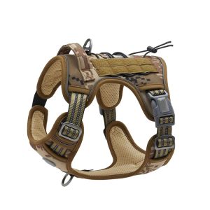 Harnais tactique pour chien, gilet d'entraînement de berger classique réglable, réfléchissant MST pour animaux de compagnie, ensemble de laisse de Service militaire pour toutes les races de chiens