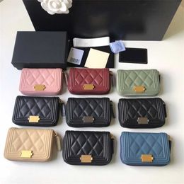 Cuir 10a Holder Super Card Original Quilted Qualite Caviar Womens Womels Black Mini Coin Real Purse Lady Credit Wallets Luxury Designers Box Box