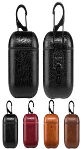 Étui en cuir AirPods pour AirPods Pu Protector Cover Fashion Anti Lost Hook Clâne Kelechain pour Air Pods Airpod Cell Phone Case1218065
