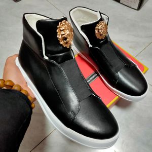 Lederen anti-rimpel rode loafers platform nieuwe high-top laarzen feest trouwschoenen high-end punk comfort schoen 182 426