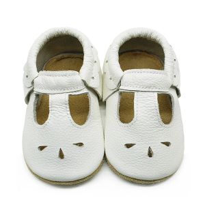 Lederen baby sandalen babyschoenen zachte Soled Non-Slip First Walker T-Bar Summer Crib Casual Boys Girls Mocassins passen 0-24 maanden