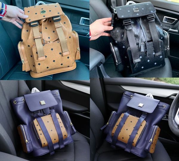 Lederrucksack Tasche Herren Damen Große Kapazität Designer Mode Lässig Damen Kleiner Rucksack Stil