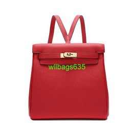 Sac à dos en cuir Sacs de luxe de luxe Ky sac à main Guangzhou Bags pour femmes en usine Mode Top Layer CowHide Sac à dos a le logo hbdrjq