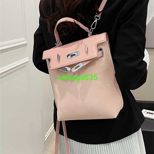 Lederen rugzakzakken Trusted Luxury KY Handtas Zuid -Koreaanse niche -rugzak voor vrouwen in 2024 Nieuwe highend highcapacity Backpack Internet Cel hebben logo HBQ80Z