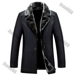 Leder Biker Bomber Designer Jacke Männer Neue Ankunft Winter Marke Plus Samt Dicke Warme Motorrad Business Casual Herren Leder Jacken für Mantel W9ZX