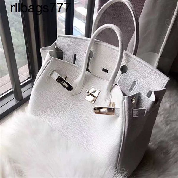 Cuir BK Sac à main Luxurys Véritable Sac Femme Lychee Grain Couche supérieure Vache Pure Blanc Style classique à la mode Messager à une épaule XLHH