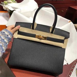 Couber BK Platinum Handbag Générant Générer tout artisan Sac à la main pour femmes Litchi Toto Bag30cm Elephant Grey Portable 1GC3