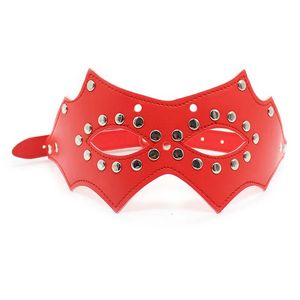 Leer blinddoek gezicht oogmasker volwassen games cosplay bondage beperkingen slaven fetisj sex speelgoed voor paren erotische bdsm -tools