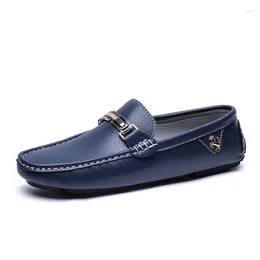 Cuir Bleu Casual Marque Chaussures 385 Mocassins Hommes Sans Lacet Confort Chaussures Sociales Pour Hommes Mocassins De Mode Pour Bateau Chaussure Hommes 'S Fashi's