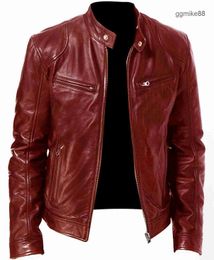 Кожаный бомбер Дизайнерская куртка осень-зима мужские пальто воротник-стойка на молнии черные мотоциклетные кожаные мужские куртки для ветровок шуба EIME