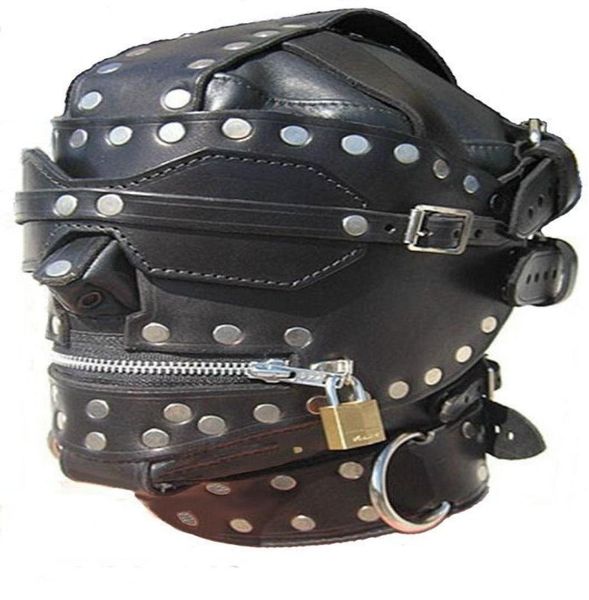 Capot de bondage en cuir, bouche ouverte, masque d'esclave sexuel, jouets sexuels BDSM haut de gamme pour hommes et femmes, 9777919