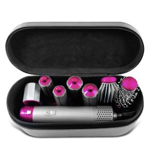 Lederen Doos Krultangen 7 In 1 Een Stap Föhn Volumizer Roterende droger Curler Kam Borstel Drogers Voor Styling tool