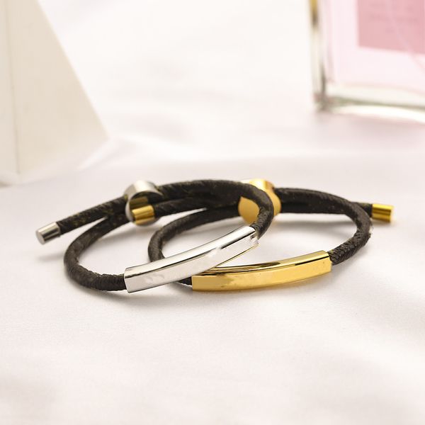 Bracelets en cuir bracelets de charme mode boucle magnétique taille 17/19/21 bijoux unisexe de haute qualité femme homme bracelet en gros designer bracelet 2 couleurs