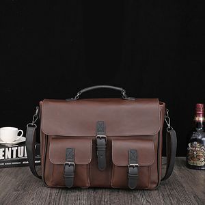 Lederen aktetas laptop Messenger bags voor mannen en vrouwen Office School College Satchel Tas voor Business Travel Commuter Laptops Bescherming