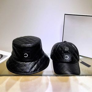 Lederen emmer hoeden ontwerper dames honkbal caps heren gemonteerd visser hoed luxe ontwerpers fedora beanies casquette zwarte letter borduurwerk 2btm