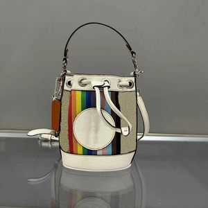 Seau en cuir Rainbow Drawstring sac fourre-tout Gaufrage sac à main classique Designer de luxe femmes embrayage portefeuille sacs à main sac à bandoulière bandoulière