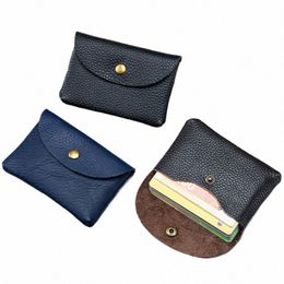 cuero busin mini tarjeta bolso para hombres soportes de tarjeta inteligente para mujeres delgada mey cajón monedero de monedera de cuero suave bolso de cuero de vaca b0bs#