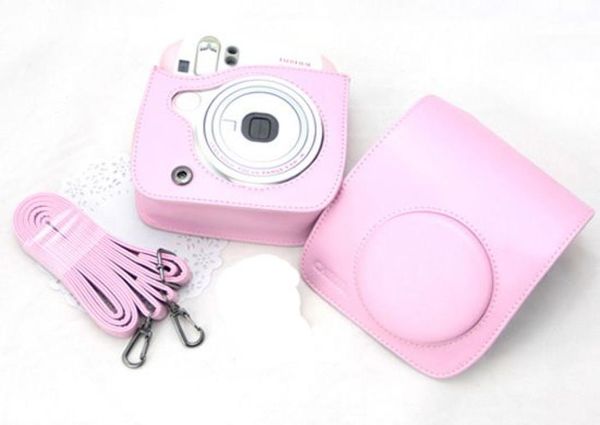 Étui en cuir pour appareil photo, pour Fuji Fujifilm Instax Mini 25 Mini 25s, rose 3391330