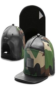 Leer camo metalen logo honkbal petten hiphop hoed buiten gorras hiphop heren man bot verstelbare snapback hoeden95657748710630