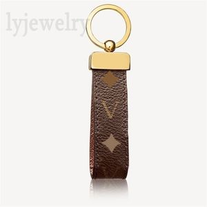 Porte-clés design en toile de cuir tendance dragonne portachiavi partie métallique ronde classique avec lettres breloques de sac porte-clés unisexe luxueux B23
