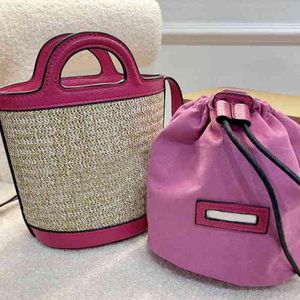 Totes lederen canvas strawtas draagtas zomer strand handtas schouder crossbody portemonnee kust weven letters spelling vrouwelijke portemonnees 220416