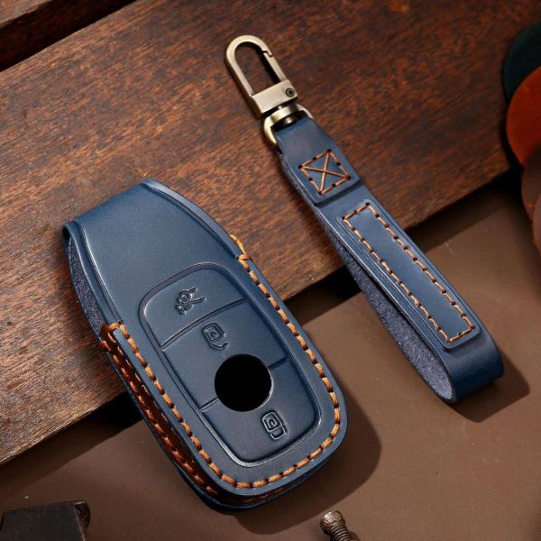 Funda de cuero para llave de coche, accesorios Fob, llavero para Mercedes Benz GLC300L E300 E260 E300L GLC300 C260l