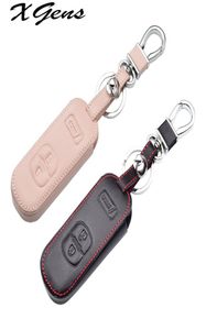 Case de llave de automóvil de cuero para Mazda 3 6 CX9 CX3 CX5 CX7 Velocidad Smart Key Keyless Remote FOB Protector Cover Bag Bag Auto Accesorios 6966969