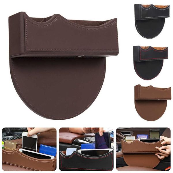 Tasche per fessure per seggiolino auto in pelle Dimensioni universali Scatola portaoggetti per fessure centrali automatiche Organizer per telefoni cellulari Borsa laterale per riempimento console Ship297W