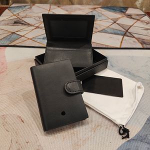 Porte-carte en cuir Nouvelle collection Luxury Designer portefeuille pliage du portefeuille de poche Bouton Bouton CARD