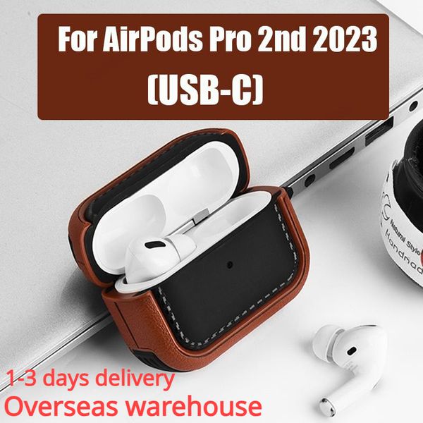 Funda de cuero para AirPods Pro 2 2. ª 2023, funda USB C para AirPods Pro 2 3. 3. 2 1 Pro 2. Generación, Fundas de TPU