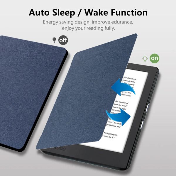 Étui en cuir pour Kobo Aura Edition 2 Cover 6 pouces N236 EREADER Ebook Funda Capa Folio Magnetic Auto Wake Sleep Print Livre Couverture