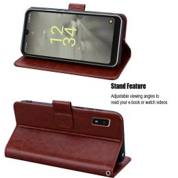 Leather Case voor Sharp Aquos Wish2 SH-51C Smartphone Cover Coque voor Carcasa Sharp Aquos Wish SHG06 SH-M20 5.7 "Funda Mujer Etui