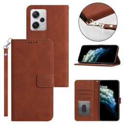 Lederen kisten voor Xiaomi 11 Poco X4 M4 F4 Redmi 10C 10A Note 11 11E K40 Pro Ultra 5G 4G Wallet Telefoonhoesje met lanyard