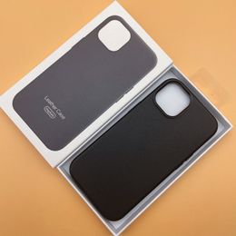 Étui en cuir avec étui de téléphone Magsafe pour iPhone 14 13 12 Pro Max 14 Plus couverture de dos mobile de chargement sans fil magnétique