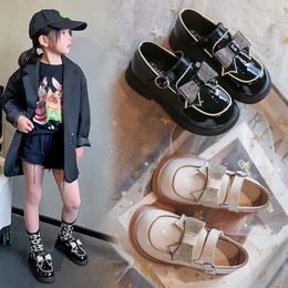 Leer Casual Kinderen Toddlers Party Flats Loafers Bowtie For Kids Girls Lolita schoenen L2405 L2405
