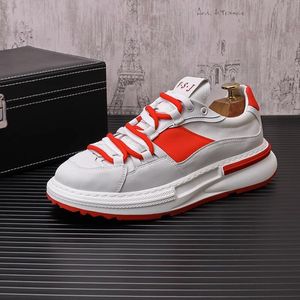 Lederen casual nieuwe mode sneakers voor mannen zapatillas hombre a