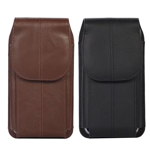 Étui de téléphone portable en cuir avec clip de ceinture étui de téléphone portable à rabat pour iPhone 14 13 Pro Max, support de ceinture de téléphone pour S22 Plus pochette universelle pour grand téléphone