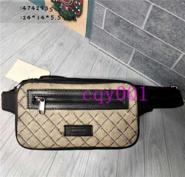 Sac à dos en cuir pour les sacs de coffre à la mode pour hommes Vendre la ceinture de la ceinture unisexe du sac de téléphone mobile à fermeture éclair Size241455cm3754369