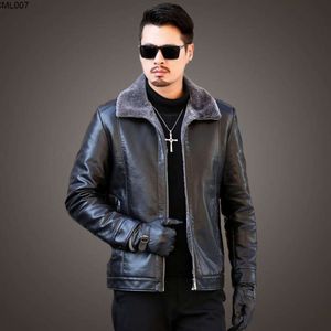 Manteau en cuir veste homme Haining Chao fourrure hiver peluche épaissie peau de mouton grande fourrure une pièce