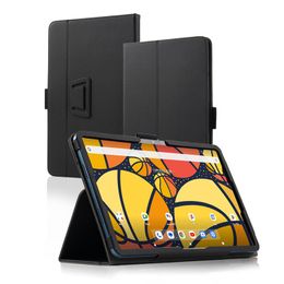 Case de cubierta de cuero para Teclast T60 de 12 pulgadas PC PU PU con carcasa de agarre del soporte de mano + lápiz óptico