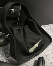 Bolso de cuero para axilas trenzado a la moda, estilo Hipster oscuro, de gran capacidad, informal, bolso de transporte