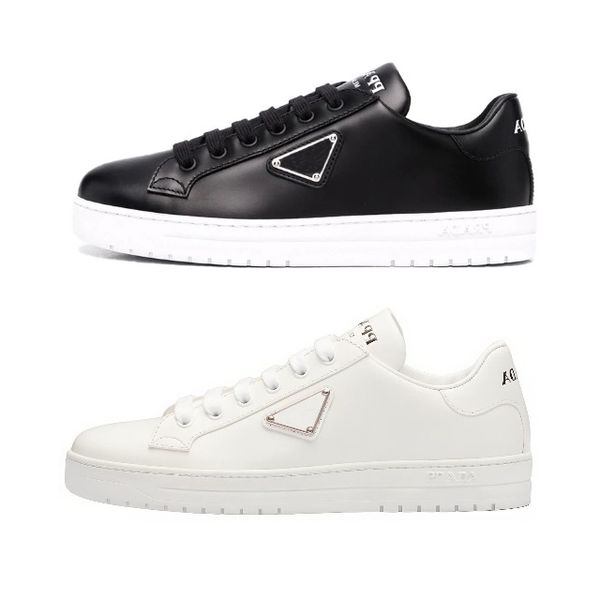 Designer en cuir Chaussures pour hommes décontractés noir blanc plat plancher planche pour femmes chaussures à lacets à lacets sportifs légers boucle en métal