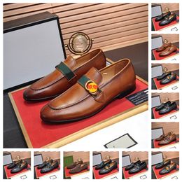 Lederen ontwerper Luxe man Casual schoenen Smart Business Work Office Laces-Up Dress Shoes Lightweight Men Shoe