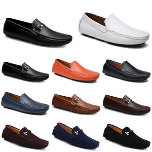 Doudou cuir homme chaussures de conduite décontractées semelle souple respirante Light Tan noirs marines blancs bleus argent jaunes gris chaussures all-match paresseux transfrontaliers GAI