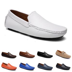 Doudou en cuir hommes chaussures de conduite décontractées semelle souple respirante mode noir marine blanc bleu argent jaune gris chaussures tout-match paresseux transfrontalier 16-1