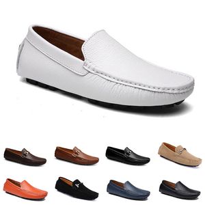 doudou de cuero para hombre, zapatos de conducción informales, suela suave y transpirable, verde menta, tostado, sandía, azul marino, blanco, marfil, plata, amarillo, gris, calzado, jogging, zapatillas para caminar 16-13