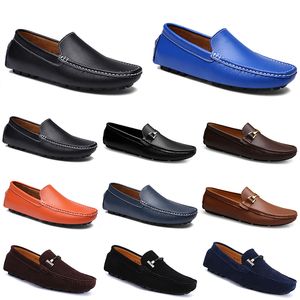 doudou en cuir hommes chaussures de conduite décontractées semelle souple respirante Light Tan noir marine blanc bleu argent jaune gris chaussures all-match extérieur transfrontalier