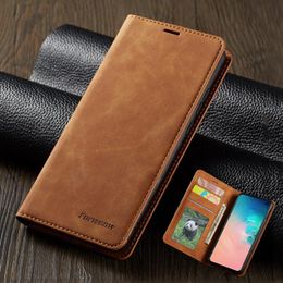 Leather Flip A50 A70 A40 A30 A20 A10 A51 A71 Case Voor Samsung S9 S8 S7 Rand S10 S20 Ultra plus A7 A8 Note 9 10 Magneet Cover