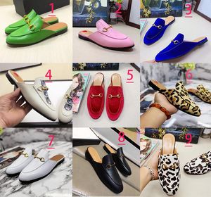 Demi-pantoufles en cuir hommes et femmes 20 nouveaux produits portent des sandales à fond plat Baotou rétro sans talon un pied chaussures paresseuses avec boîte et sac à poussière